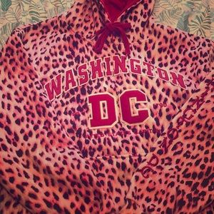 Pink cheetah hoodie Xl